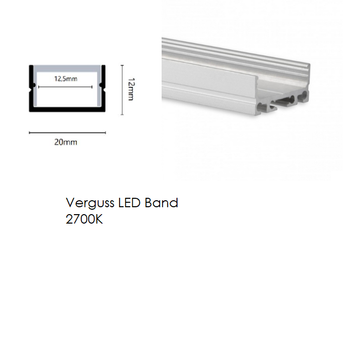 LED-Verguss Profil Vera 20x12mm