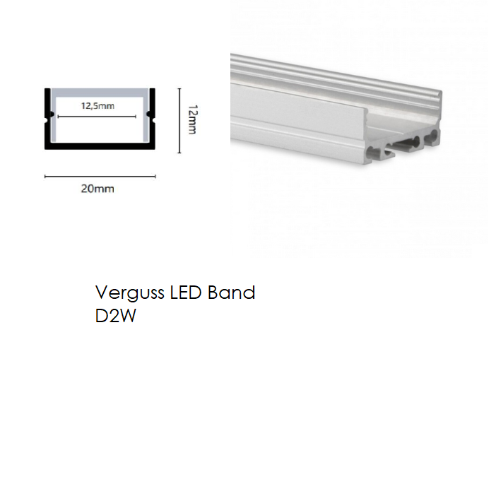 LED-Verguss Profil Vera 20x12mm