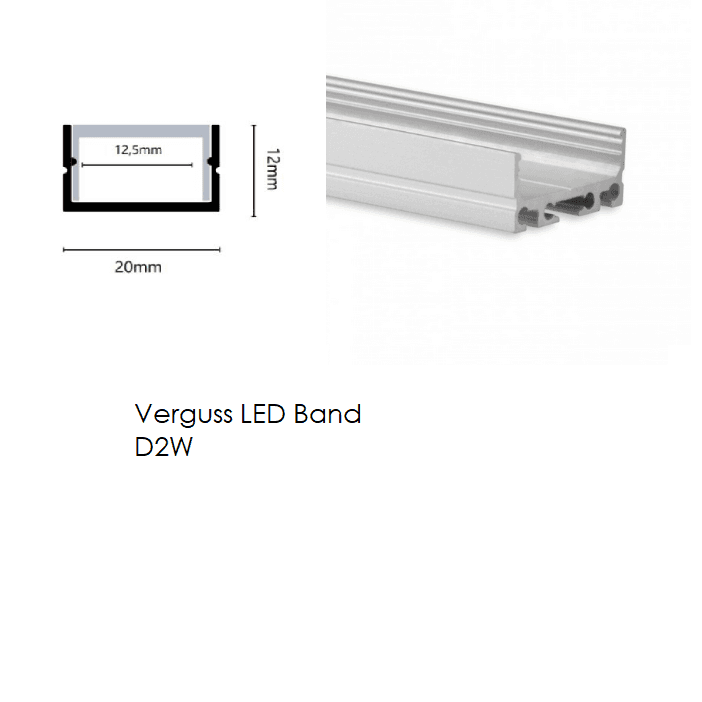 LUX-IT, LED-Verguss Profil Vera 20x12mm, Detail, moderne LED Profile