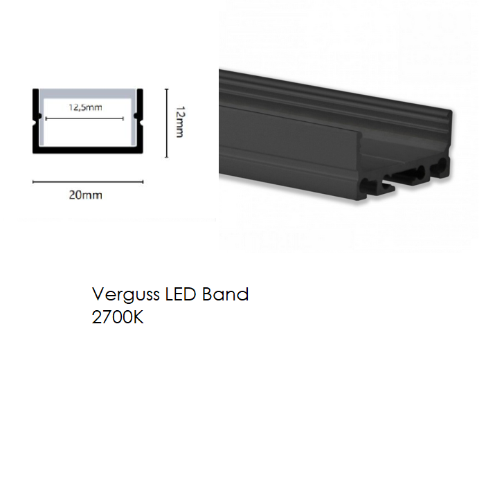 LED-Verguss Profil Vera 20x12mm