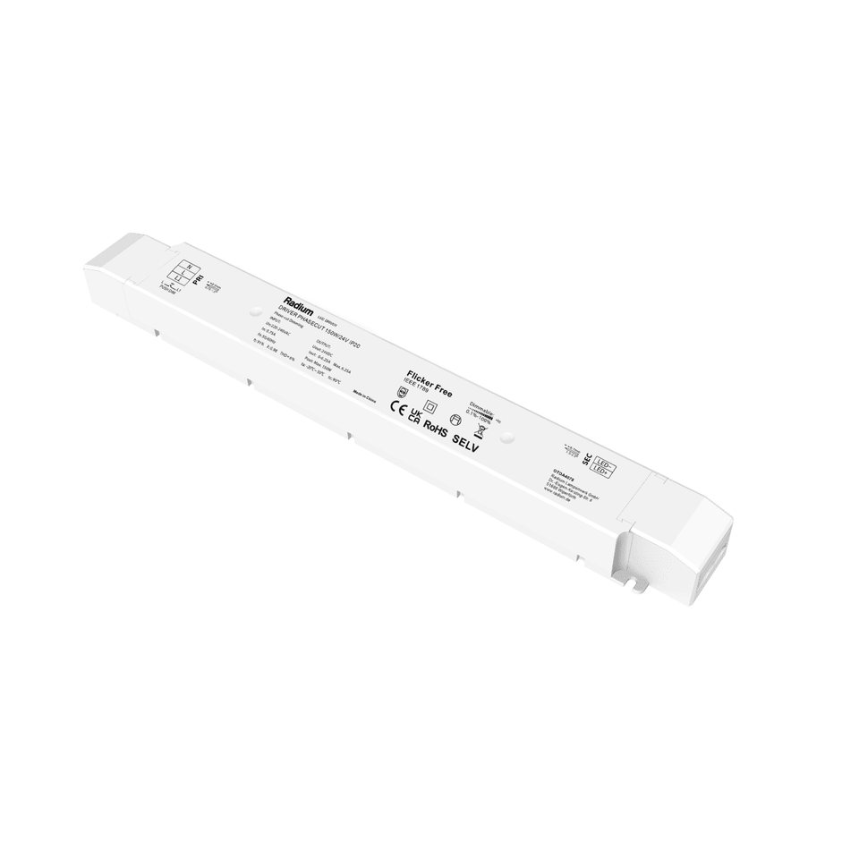 Dimmbarer LED-Transformator 24V, weiß, flach, für Beleuchtungsanwendungen