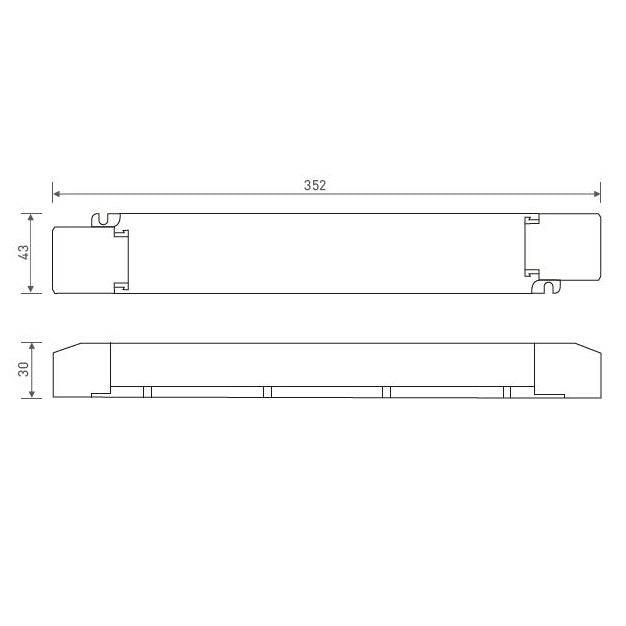 Radium, Phasenabschnittsdimmbarer Trafo 24V DC, Skizze, professionelle LED Technik
