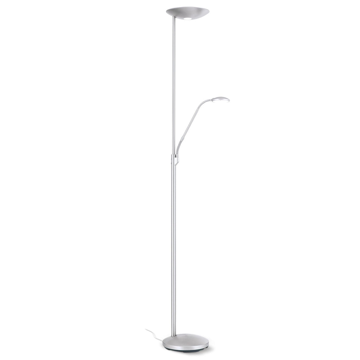 Orion, Stehlampe Cobra, Nickel Detail, stilvolle Raumbeleuchtung