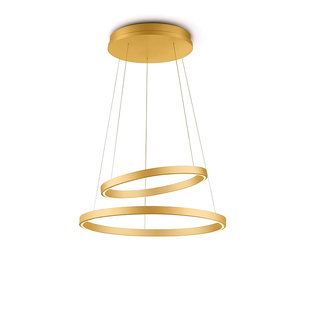 GKS Knapstein, Pendelleuchte Lisa Duo, Gold, hochwertige Pendelleuchte