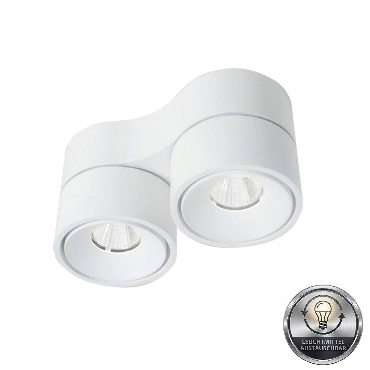 Sonluce, Aufbaustrahler Luca Pro 2-flammig, Weiss, Produktbild