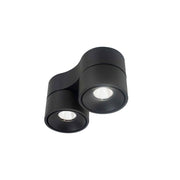 Sonluce, Aufbaustrahler Luca Mini 2-flammig, Schwarz, moderner Aufbaustrahler