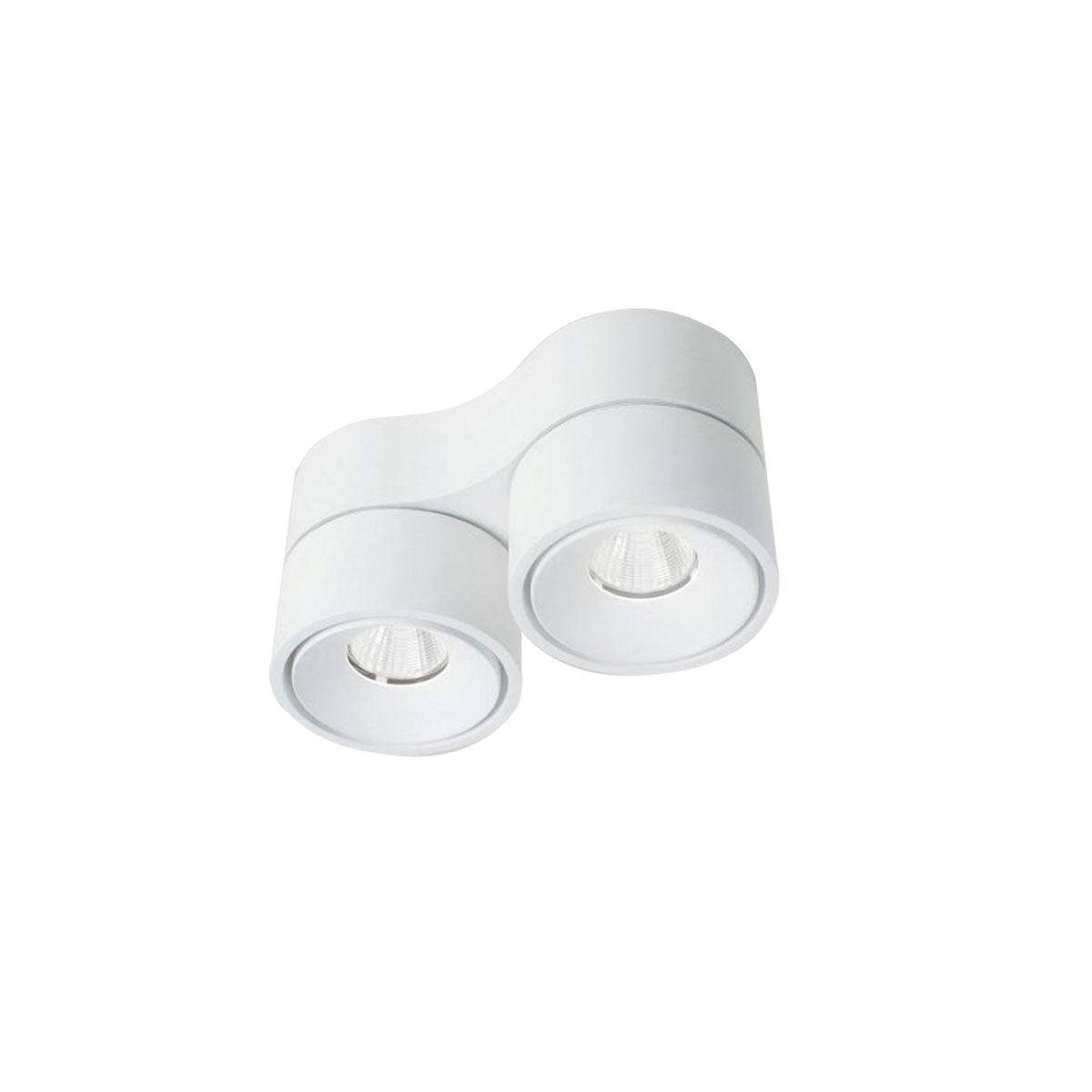 Sonluce, Aufbaustrahler Luca Mini 2-flammig, Weiss, moderne Deckenbeleuchtung