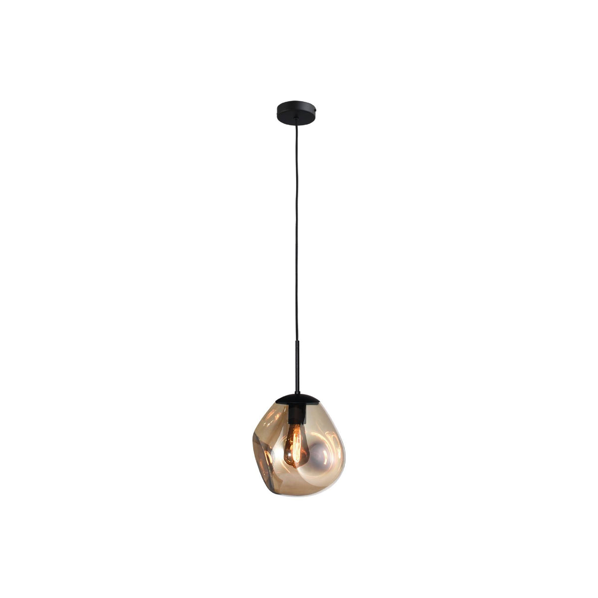 Masterlight, Pendelleuchte Lina, Goldglas rund, Produktbild