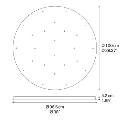 Lodes, Mehrfach-Baldachin, Skizze 100cm, professionelle Lichtplanung