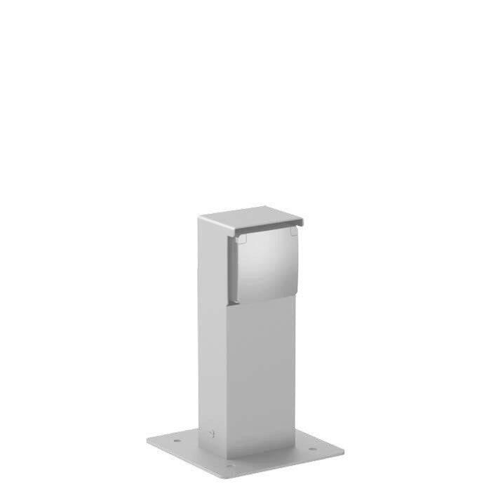 PSM Lighting, NIKE Steckdosensäule, Grau 1-fach, Produktbild