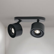 Deckenstrahler Specter 2-flammig, modernes Design, schwarze Oberfläche, flexible Beleuchtung