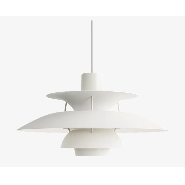 Louis Poulsen, Pendelleuchte PH 5, Monochrom Weiss, Design Pendelleuchte