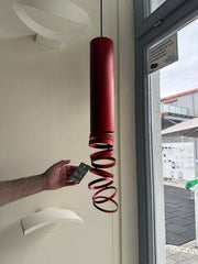 Artemide, Pendelleuchte Decompose rot Ausstellungsstück, Rot, Raumbild
