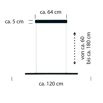 Bankamp, Pendelleuchte Line, 120cm, Skizze