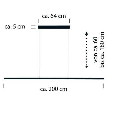 Bankamp, Pendelleuchte Line, 200cm, Skizze