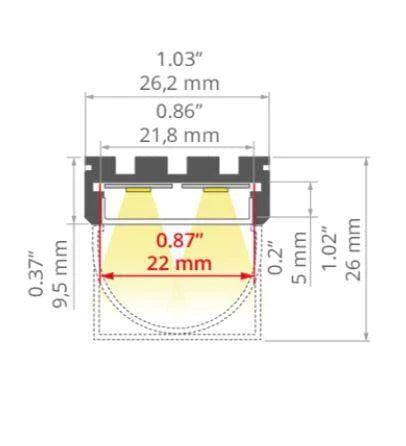 LED-Profil All Square
