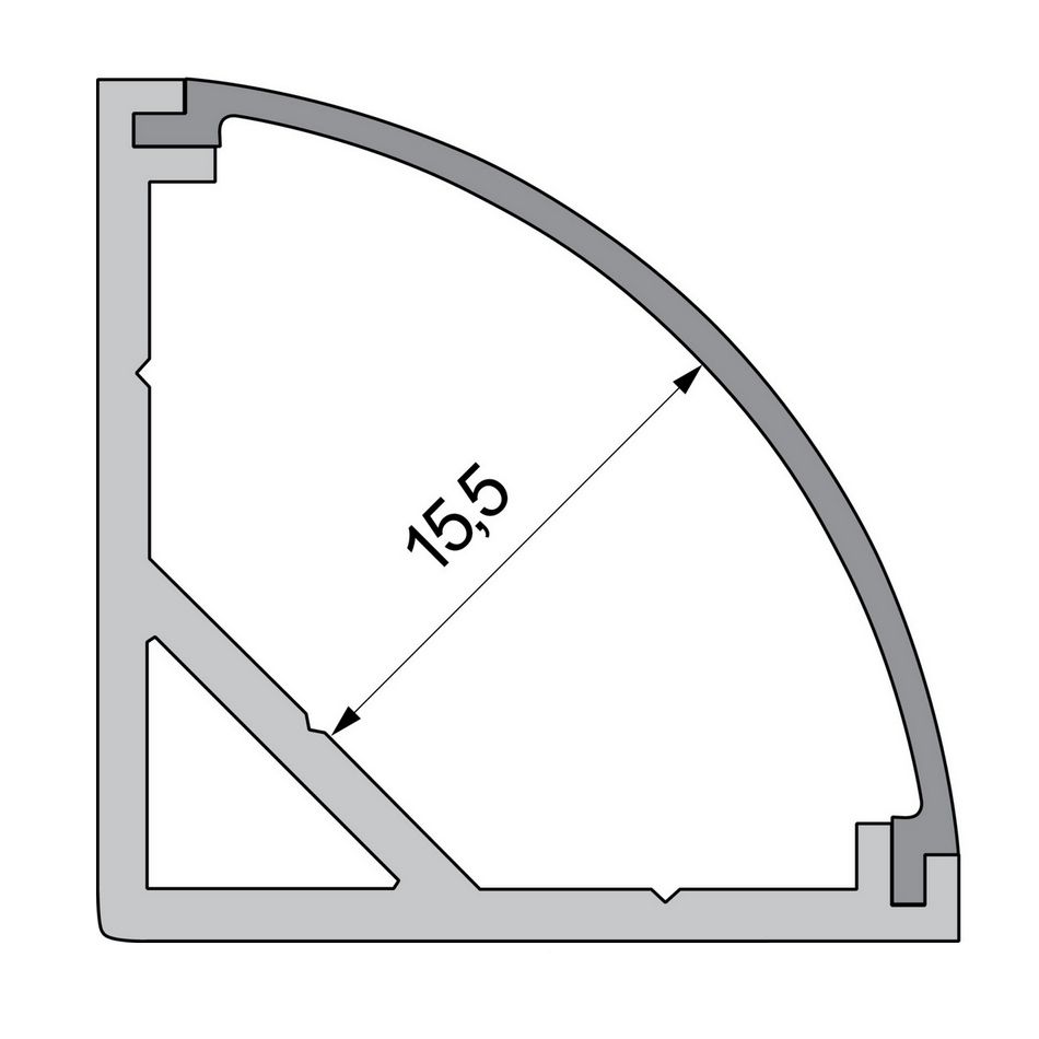 Endkape für Profil 90