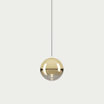 Glas-Pendelleuchte Random Solo von Lodes in goldener Optik