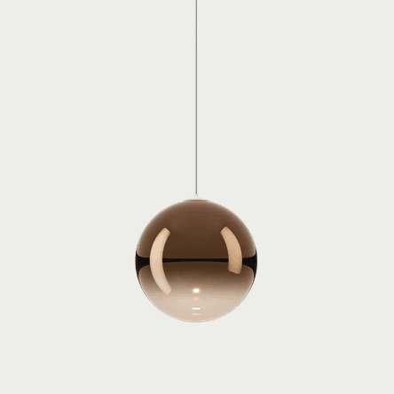 Glas-Pendelleuchte Random Solo in Bronze, elegante Beleuchtung