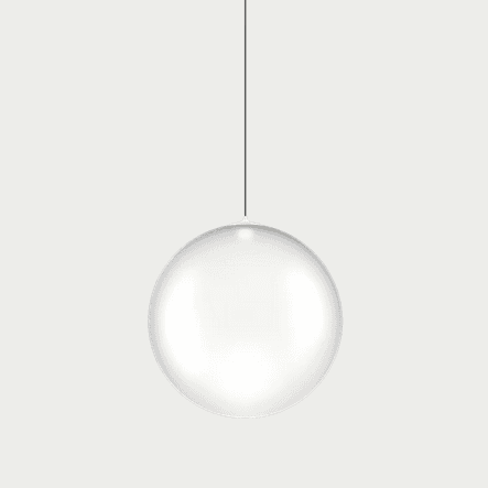 Glas-Pendelleuchte Random Solo in Opalweiß, stilvolle Beleuchtung