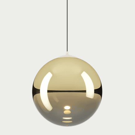 Glas-Pendelleuchte Random Solo von Lodes in goldfarbenem Glas