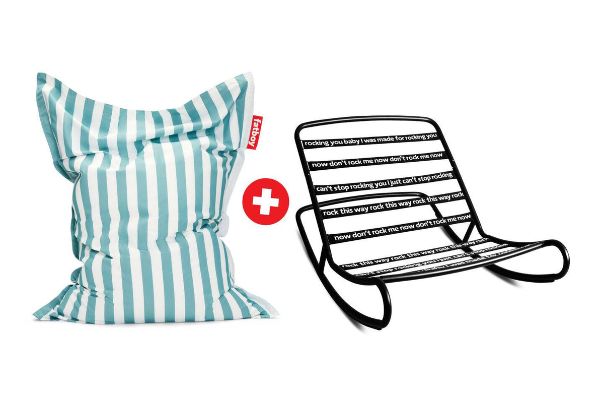Bequemer Outdoor Sitzsack im Schaukelstuhl-Design mit Kissen, perfekt für Garten und Balkon