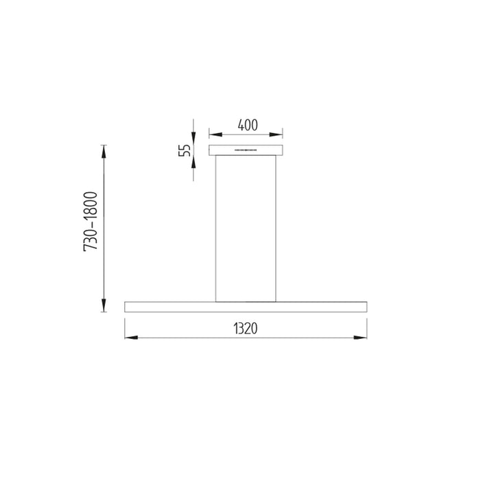 1x Pendelleuchte Runa, 132cm, nickel, Retourenartikel