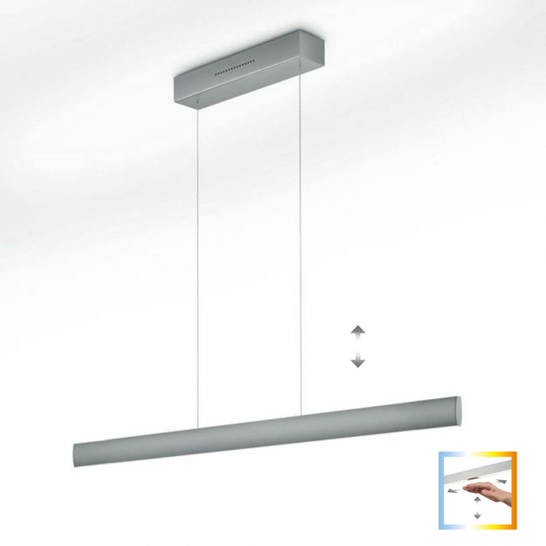 1x Pendelleuchte Runa, 132cm, nickel, Retourenartikel