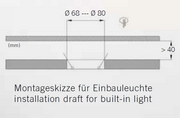 Bopp, One Einbaustrahler, Skizze, technische Lichtplanung