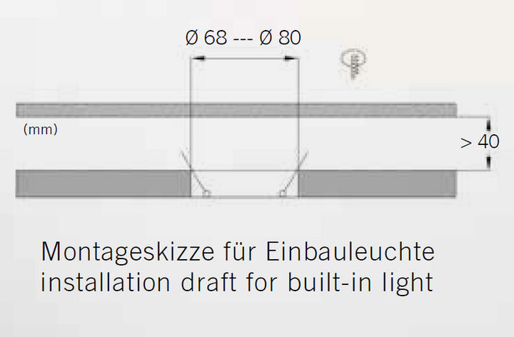 One Einbaustrahler, weiss