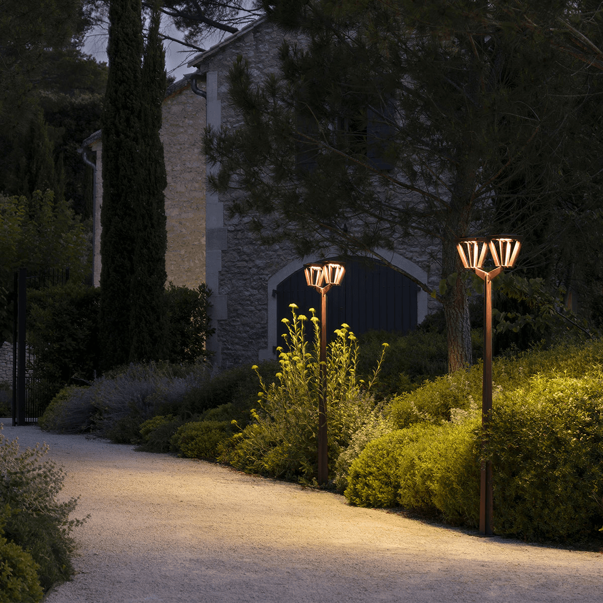 Les Jardins, Solar-Stehleuchte Metro, Außenbereich, nachhaltige Gartenbeleuchtung