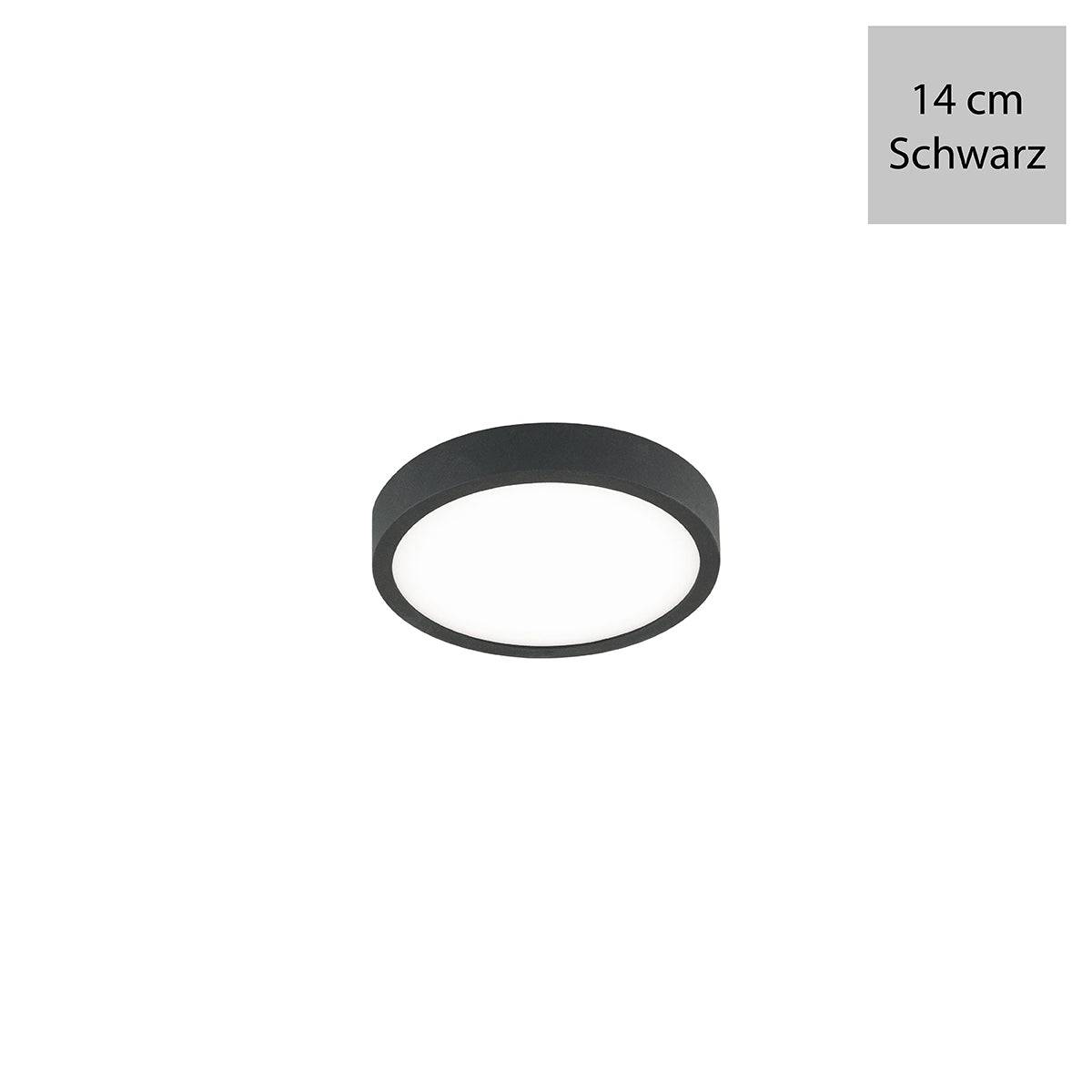 Orion, LED-Panel Chris, Schwarz 14cm, moderne LED Beleuchtung