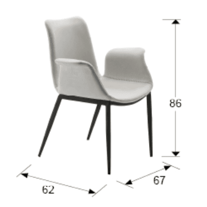 Sowa-Stuhl – modernes Sitzmöbel mit Maßen 62x67x86 cm