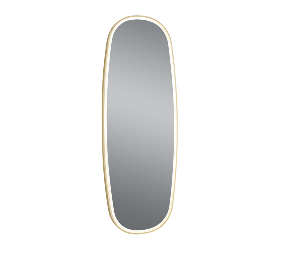 Mirrors&More, Spiegel Diana Oval, Gold, stilvolle Spiegelbeleuchtung