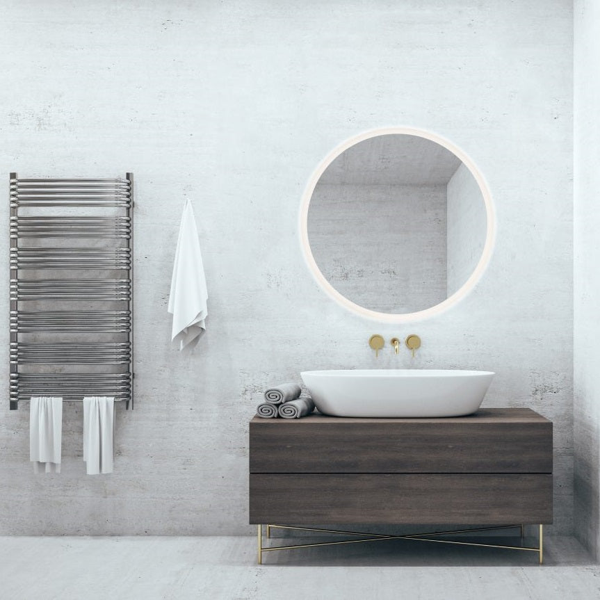 Mirrors&More, Spiegel Aurora, Raumbild, moderner Lichtspiegel