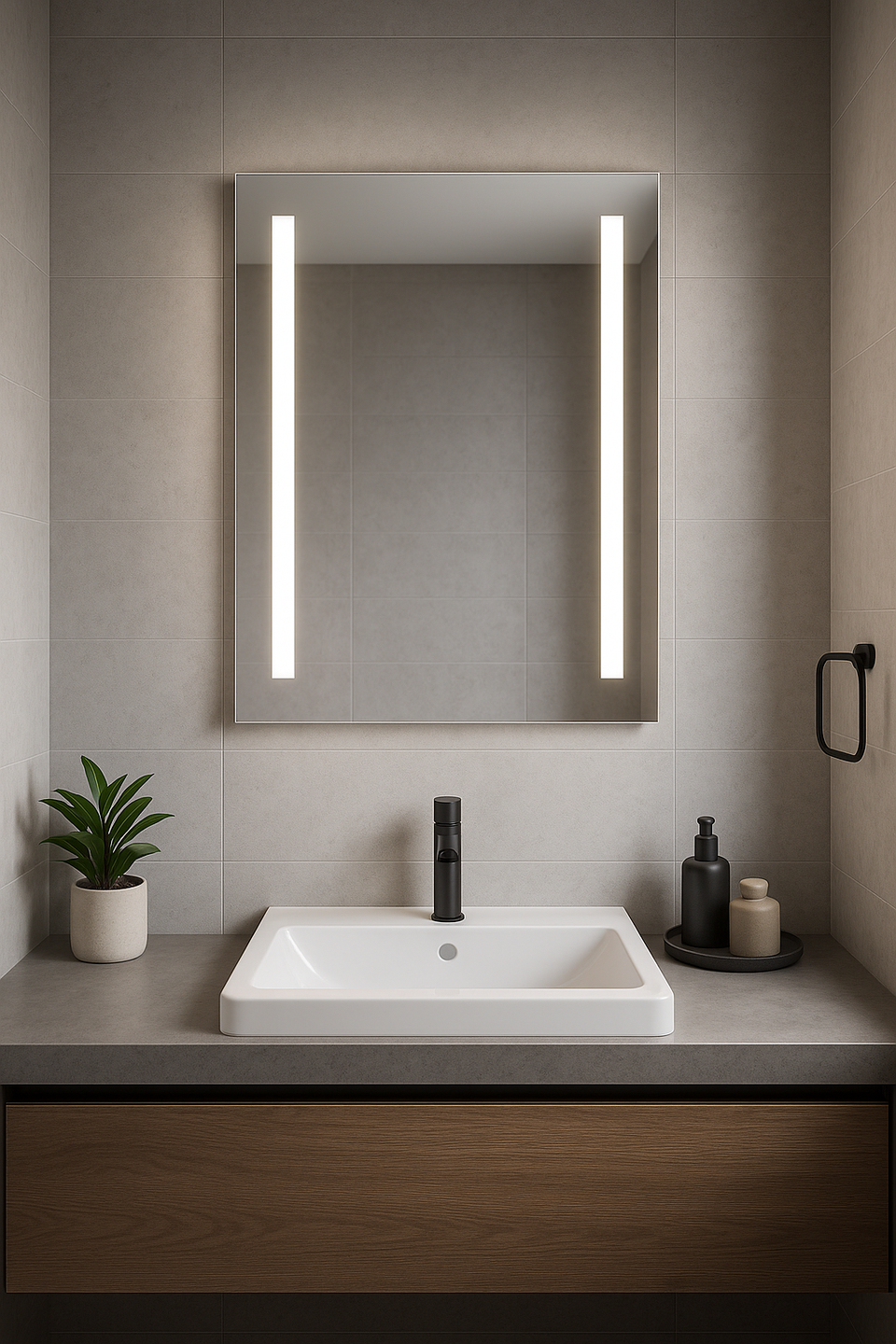 Mirrors&More, Spiegel Senna, Raumbild, moderner Lichtspiegel