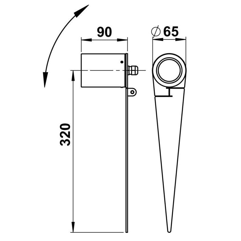 Spiessleuchte Go Skizze