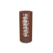 Les Jardins Solar-Standleuchte Cadix, klein, 90cm, corten, Vorderansicht