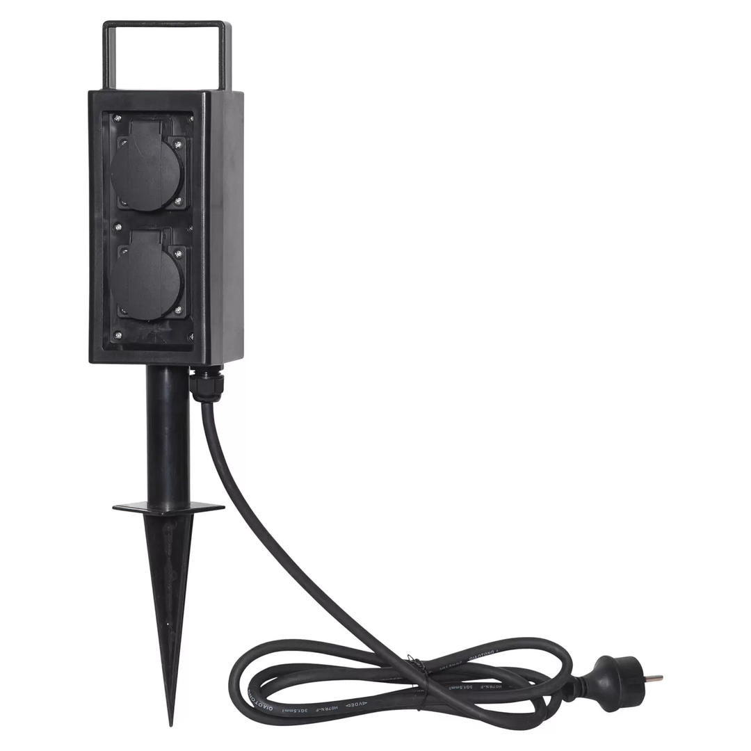 Steckdosensäule Rago 2-fach mit Erdspieß