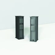 Nexolight, Steckdosensäule Tupi, Schwarz und Anthrazit, moderne Gartenstromversorgung