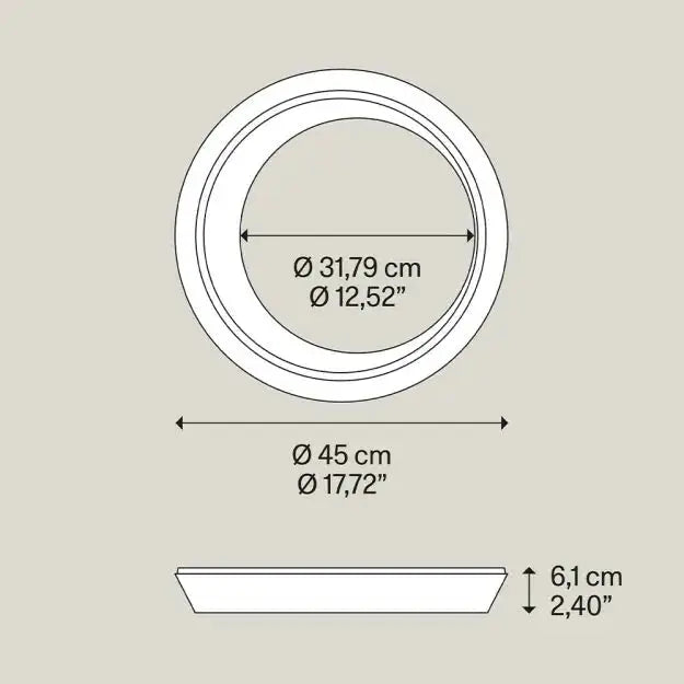 Lodes, Deckenleuchte Tidal, 45cm, Skizze
