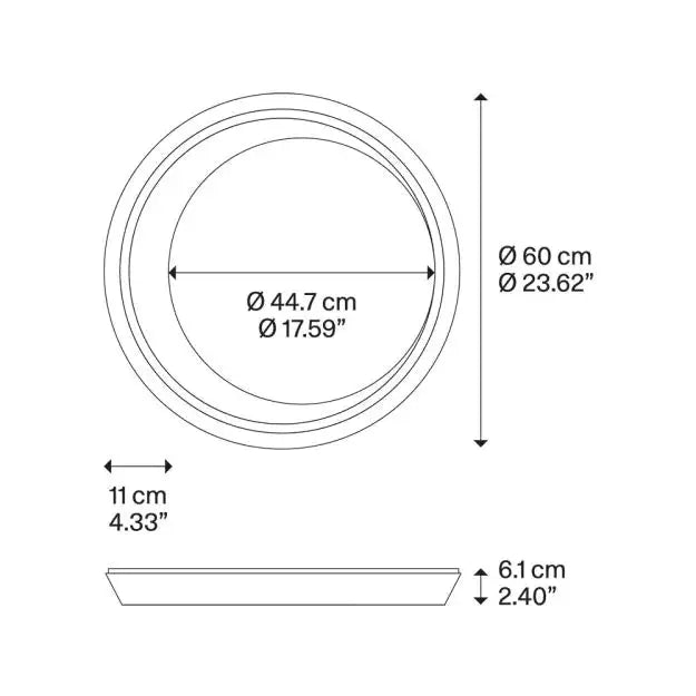 Lodes, Deckenleuchte Tidal, 60cm, Skizze