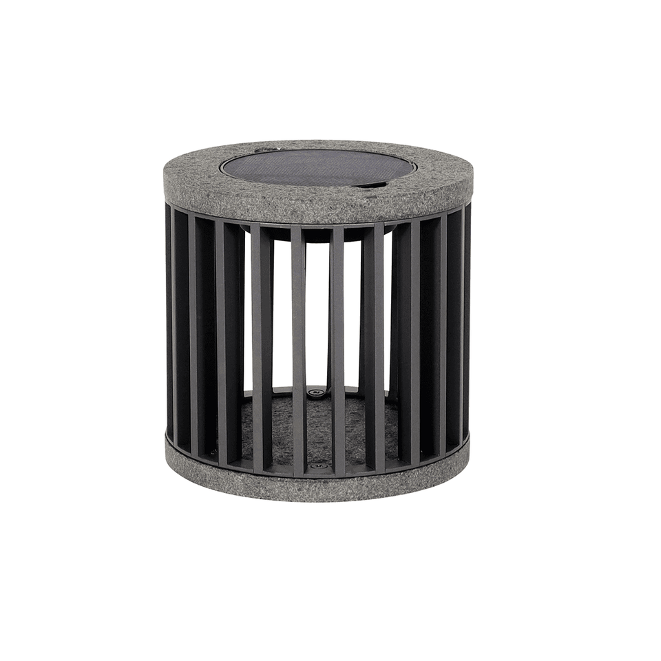 Solar-Tischleuchte Halo mit Granit-Design