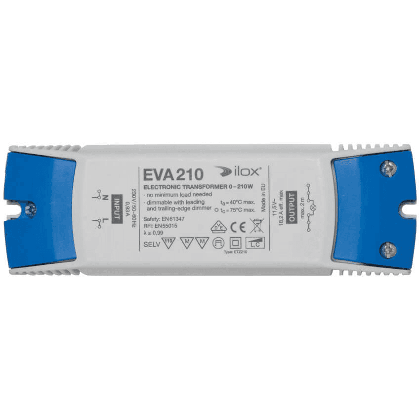 EVA 50 elektronischer Trafo für Beleuchtung mit weißem Gehäuse