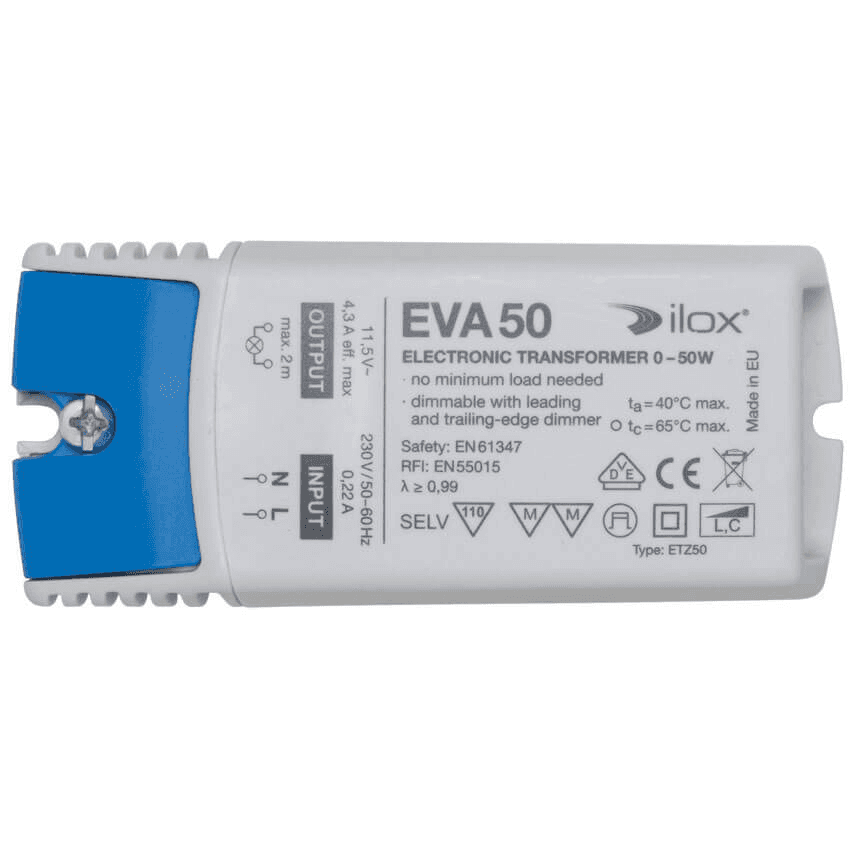 EVA 210 elektronischer Trafo für Beleuchtung mit weißem Gehäuse