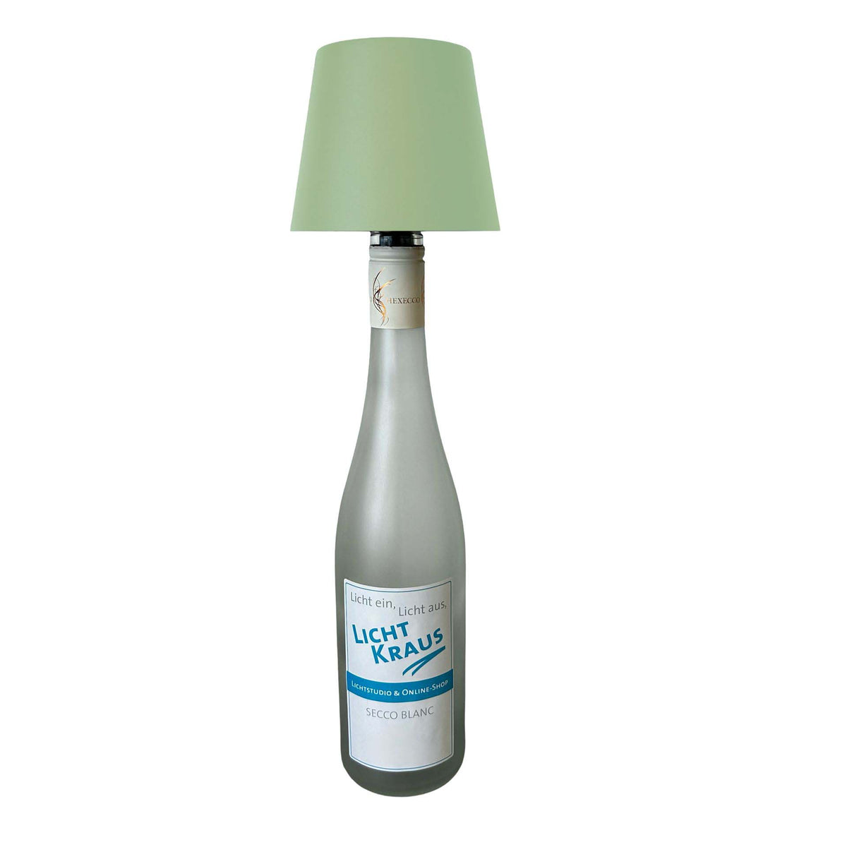 Led-Works, Flaschenleuchte Tria, Pastellgrün, Produktbild
