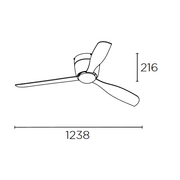 Leds-C4, Deckenventilator Bora, 123cm, Skizze