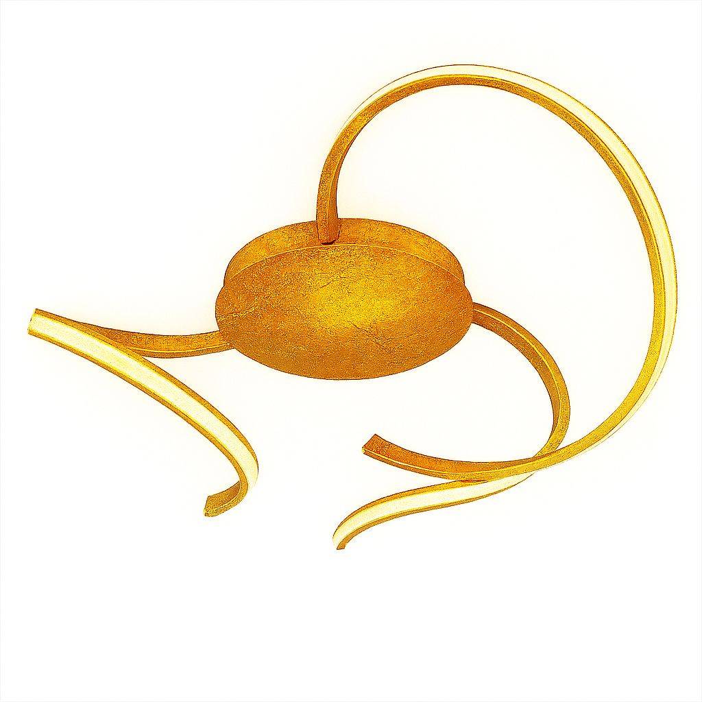 LED Deckenleuchte Warmdim Scia, goldene Beleuchtung, modernes Design