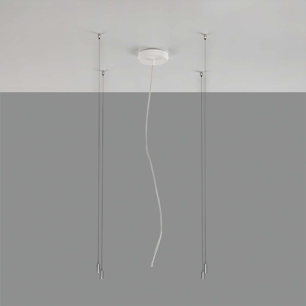 ACB Iluminacion, Baldachin ACB, Dezentral Weiss 150cm, flexibles Leuchtenzubehör