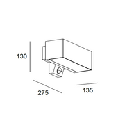 Leds-C4, Sensor-Wandleuchte Afrodita, Skizze, technische Lichtplanung